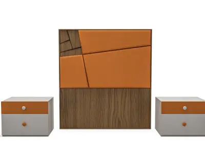 kids room furniture set 3D model