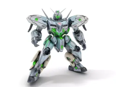 Futuristic Mech Warrior model pack Low-poly 3D model