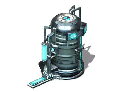 Future World - Ground Chemical Container 03 3D model