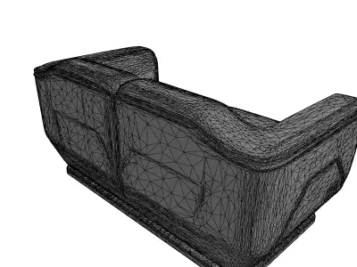 Futuristic Gaming Sofa with LED Lights Low-poly 3D model