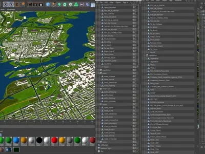 Ottawa City 3d Model Low-poly 3D model