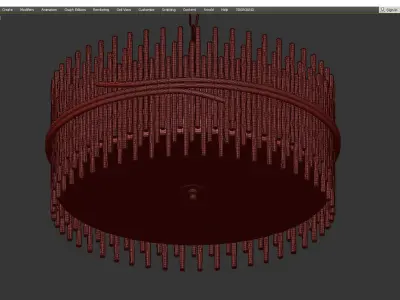 CEILING GOLD SCULPTURE CHELSOM Low-poly 3D model purchase
