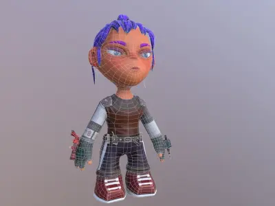 Leena Game Character Low-poly 3D model