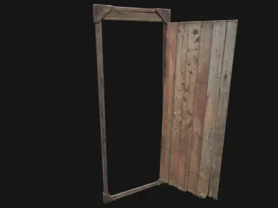 Barn Door Low-poly 3D model