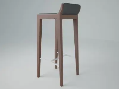 jati bar stools 3D model