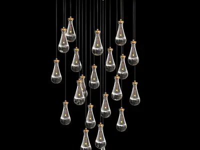 RAIN ROUND CHANDELIER 47 3D model