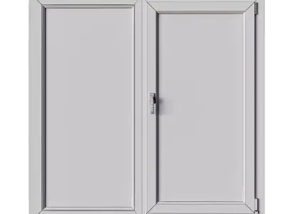 Modern Wooden Frame Window 3D Model 3D model