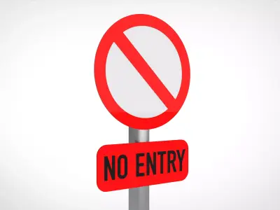 No entry 3D model