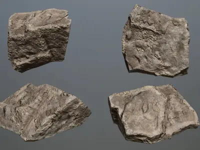 Rock Set 14 Low-poly 3D model