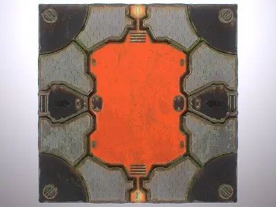 PBR Sci-Fi Spaceship Texture 42 Low-poly 3D model