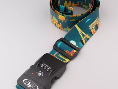 Luggage belt with locker 3D model