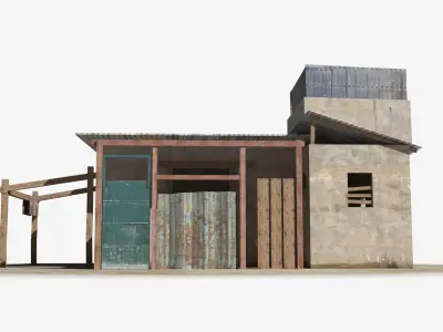 Slum x16 Low-poly 3D model