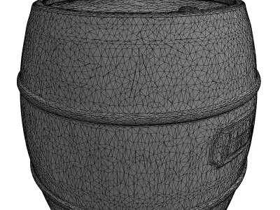 Weathered Industrial Storage Barrel Low-poly 3D model