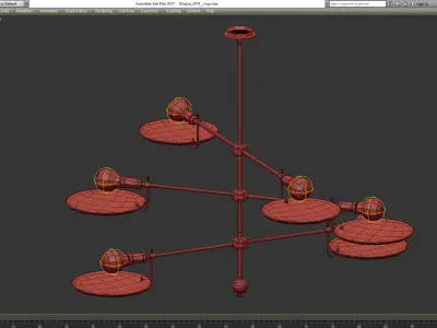 Chandeliers 3d models Collection 10 models Low-poly 3D model
