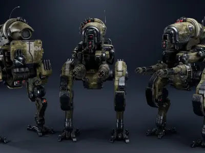 Super Bot pack Vol2 3D Model Collection