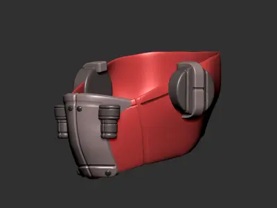 gas mask helmet scifi high poly sculpt  ver9 3d printable  3D model