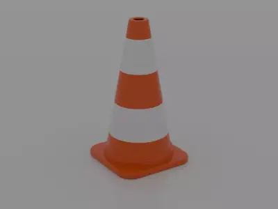 Traffic cone Free 3D model 2