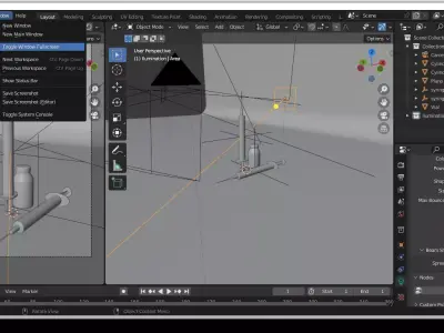 Vial and syringe Free low-poly 3D model