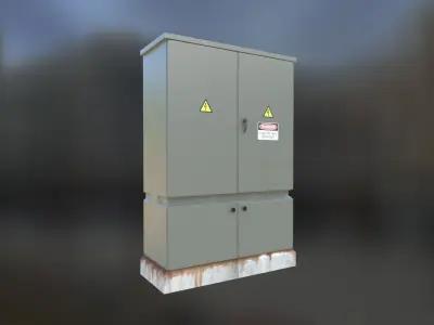 Electrical Control Box Low-poly 3D model