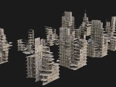 Ruins Pack Low-poly 3D model purchase