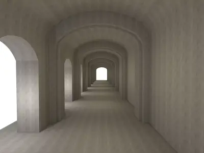 Medieval  Hallway 3D model