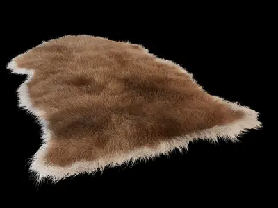 Sheepskin 1 rug 3D model