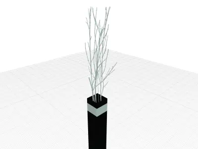 Eurich Slender Floor Vase Branches Arrangement 3D model