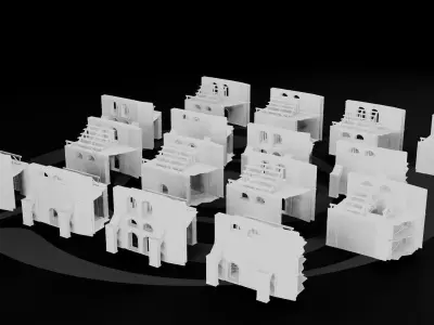 AAA Medieval Colosseum Wooden Arena 01 R Low-poly 3D model