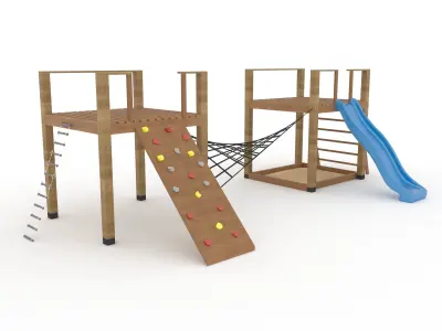 Wooden playground 3D model