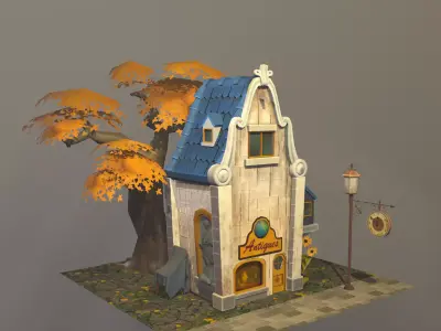 Antiques Shop Low-poly 3D model