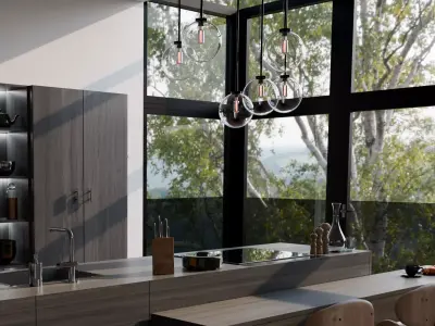Kitchen interior 3D model 5