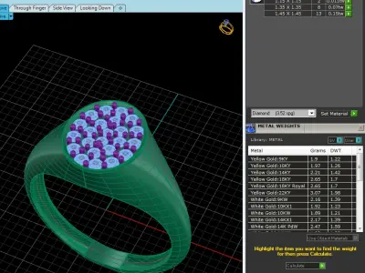 Light Minimalist Diamond Ring 3D print model