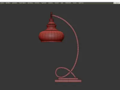 StyleCraft Brushed Steel Table Lamp Low-poly 3D model