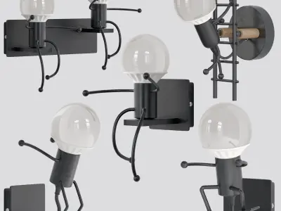 Creative Little Man Lamp 3D model