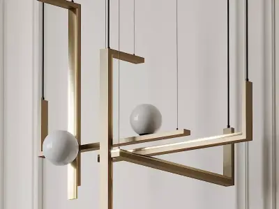 VeniceM Less 5 Pendant Light by Massimo Tonetto 3D model