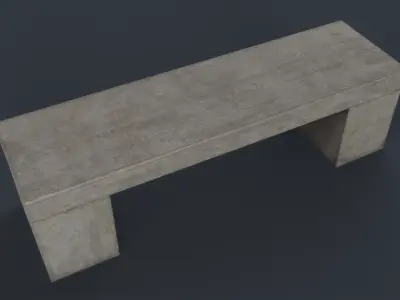 Modern Outdoor Bench 78 PBR Game Ready Low-poly 3D model