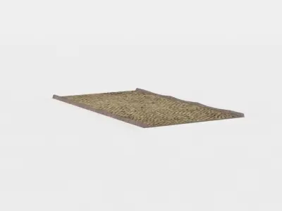 Road styrofoam tray Low-poly 3D model