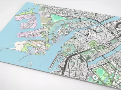 Cityscape Copenhagen Denmark 3D model