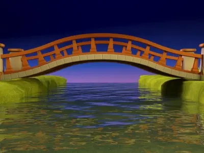 Cartoon Bridge 3D model