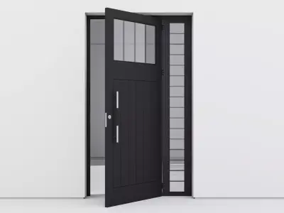 Aluminium door 89 3D model