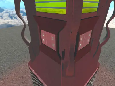 Sci-Fi Building 7 Low-poly 3D model
