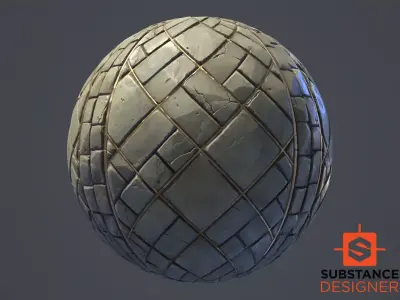Substance Designer Stylized Floor Tile Texture