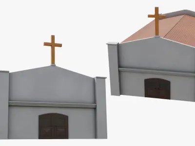 Church Scene Objects many PBR Options 3D Model Pack