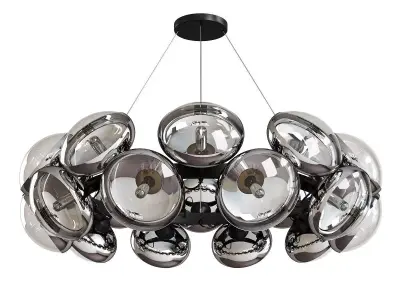 Chandelier Round Bulb Low-poly 3D model