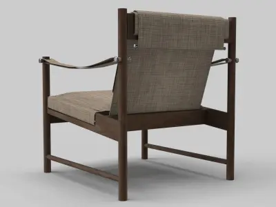 Lounge wood chair 3D model buy