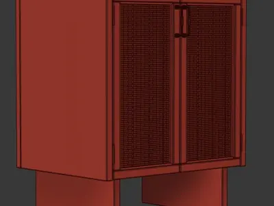 Wooden cabinet   3D model