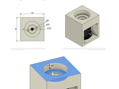 3D Modular Wall Night Light Cube Lamp Design STL STEP OBJ 3D print model