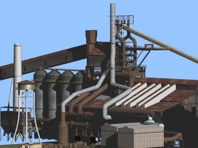 Ironworks Blast Furnace Plant revised edition 3D model