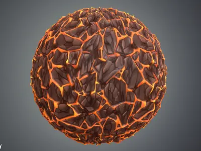 Stylized Lava Vol 28 - Hand Painted Texture Texture