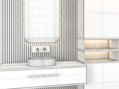 Contemporary bathroom furniture 3D model